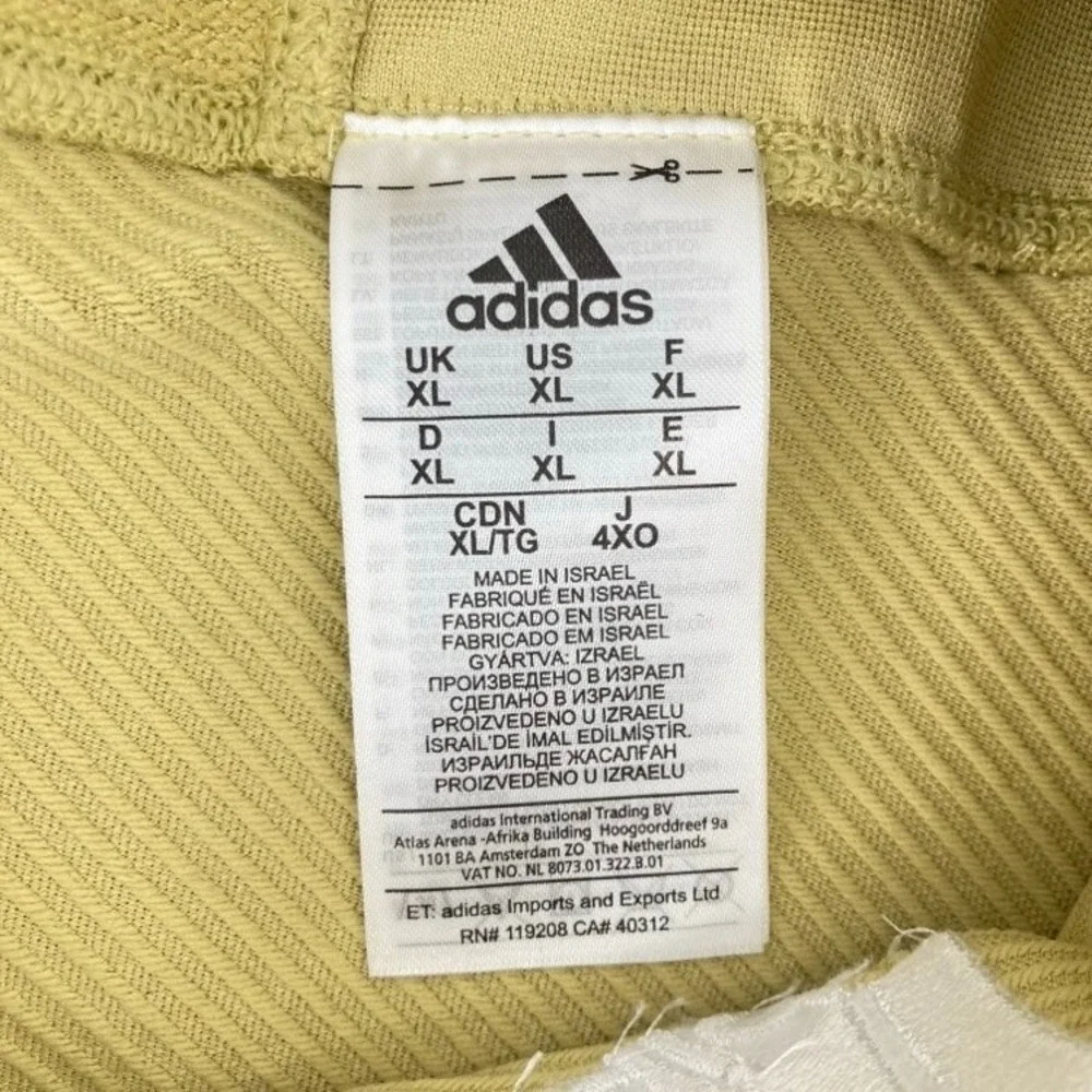 Adidas Men XL Football Jersey DQ3448‎ Yellow Climalite Soccer Top Nylon Stretch
